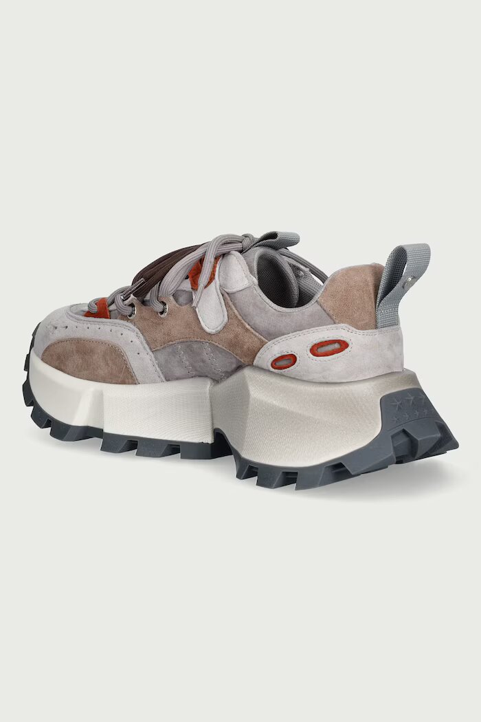 GOE маратонки дамски от велур сиви с платформа UU2N4014 GREY