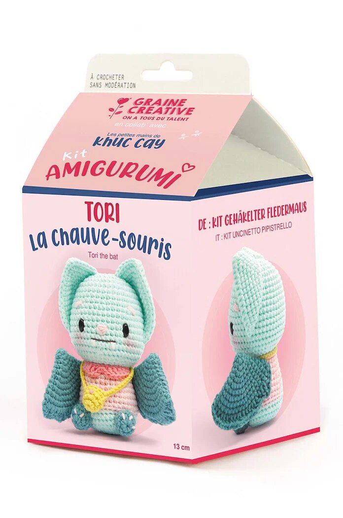 Graine Creative Комплект за плетене на една кука Kit AMigurami Chauve-Souris