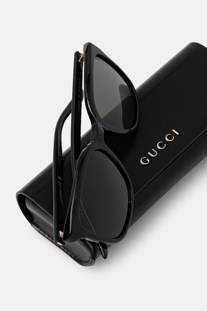Gucci квадратни слънчеви очила мъжки черни GG2080SK