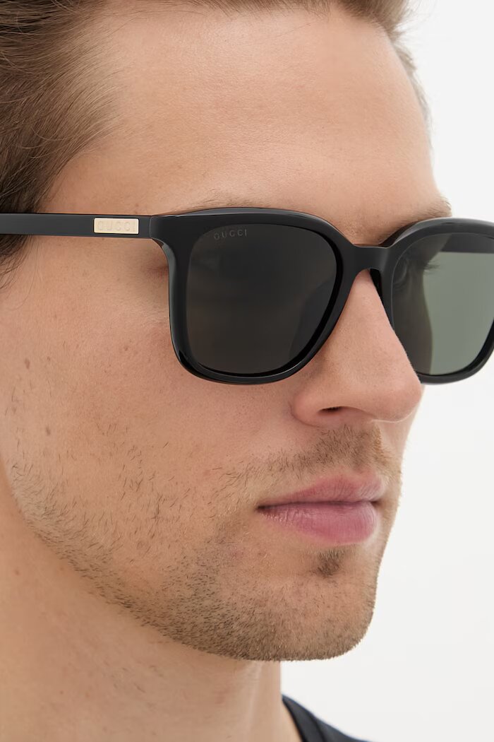 Gucci квадратни слънчеви очила мъжки черни GG2080SK