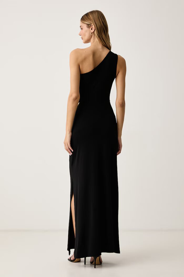 GUESS асиметрична рокля JAZLYN черна W6BK09 K6012