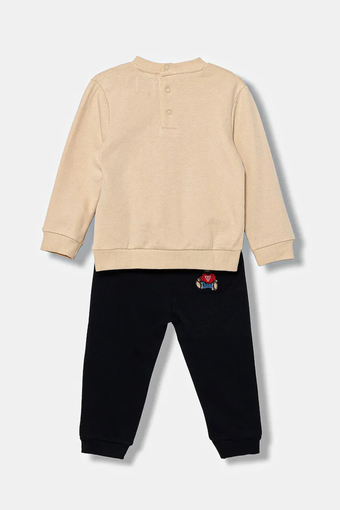 GUESS Бебешки памучен спортен комплект в бежово H5YI00 KAX74