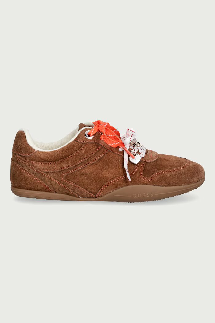 GUESS BESAR2 маратонки дамски от велур кафяви FLFBE2 SUE12