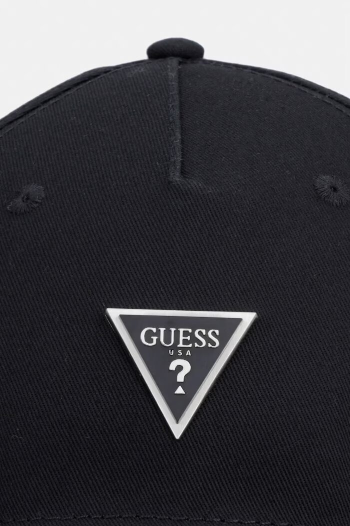 GUESS бейзболна шапка мъжка от памук MILANO черна AM9655 COT01