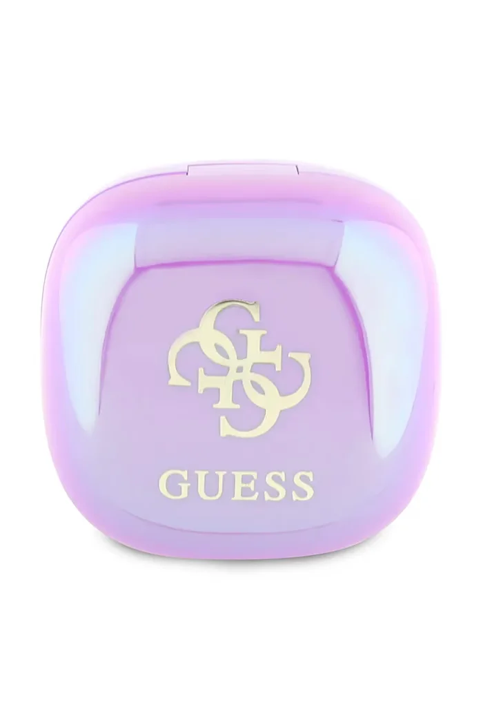 GUESS Безжични слушалки Iridescent 4G Printed Logo в лилаво
