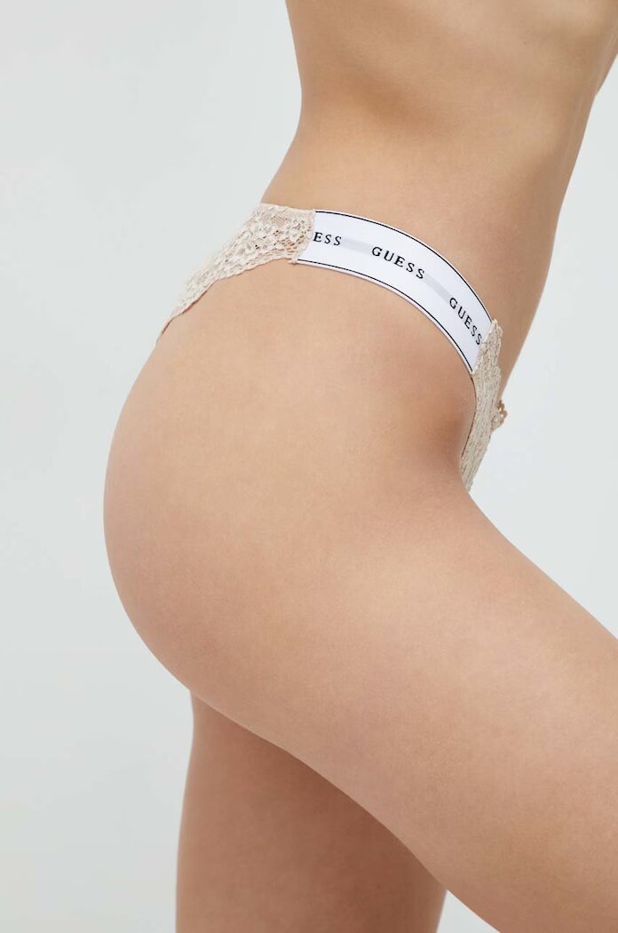 GUESS бикини тип бразилиана дамски от дантела BELLE бежови O3RE08 KBBT0
