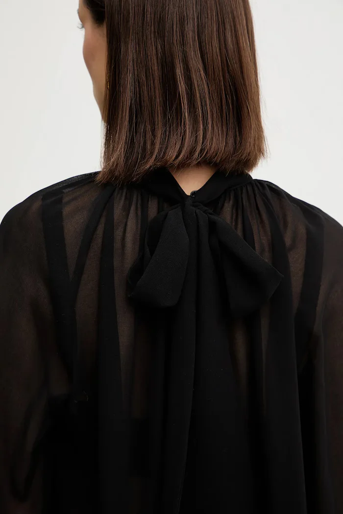 GUESS Блуза AUDRINE дамска в черно с десен W5BH84 W3022