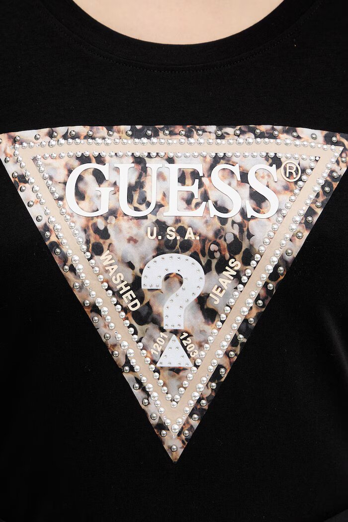 GUESS Блуза с дълги ръкави LEO в черно W6RI33 J1314