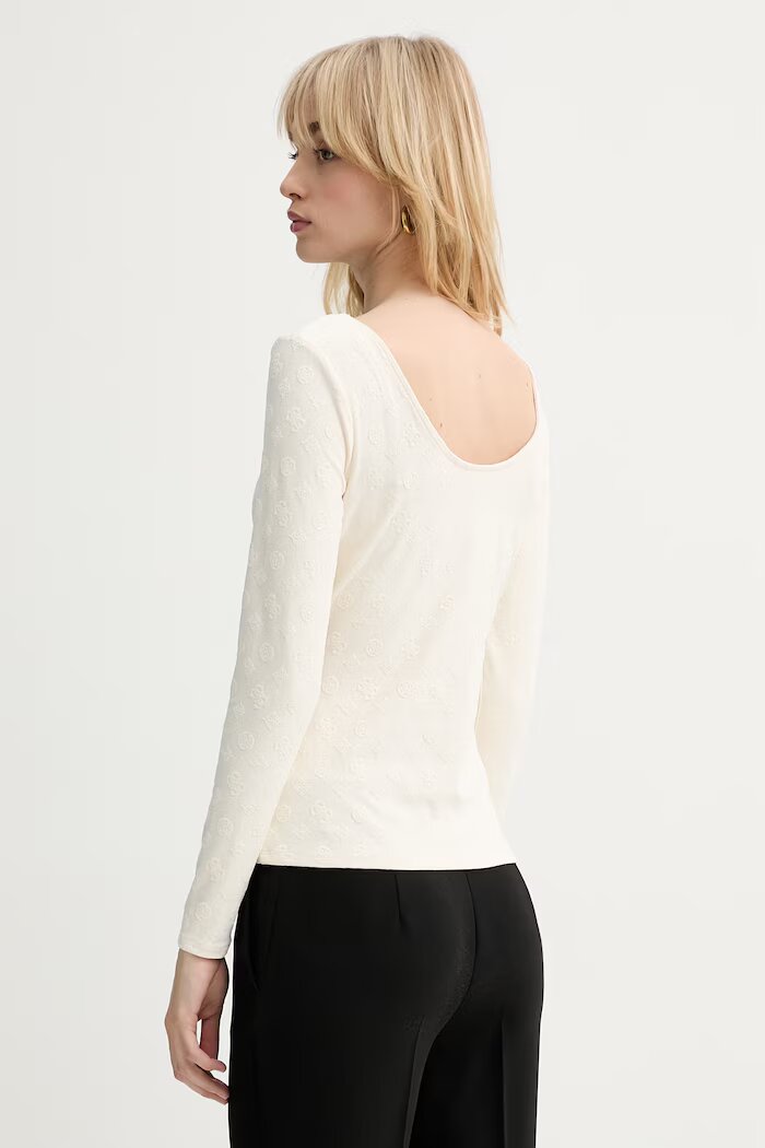 GUESS Блуза с дълги ръкави NADENE в бежово W6RP46 KA660