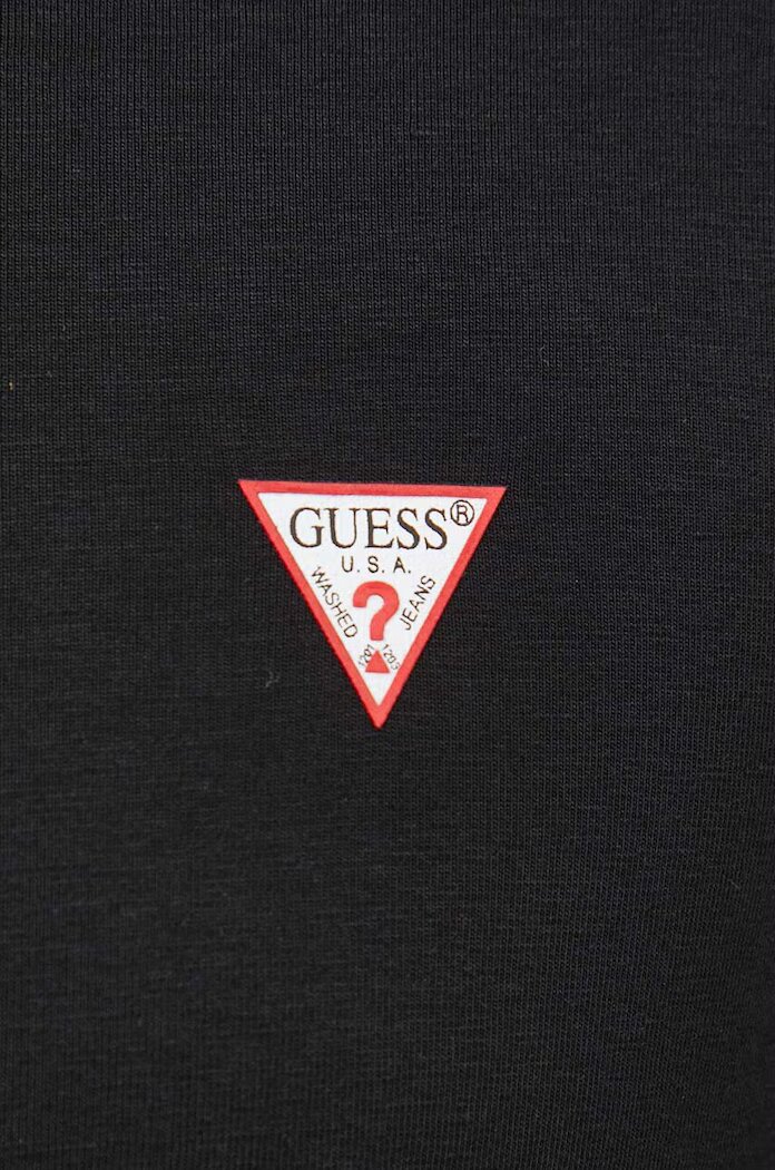 GUESS Блуза с дълги ръкави в черно с изчистен дизайн M2YI08 J1314