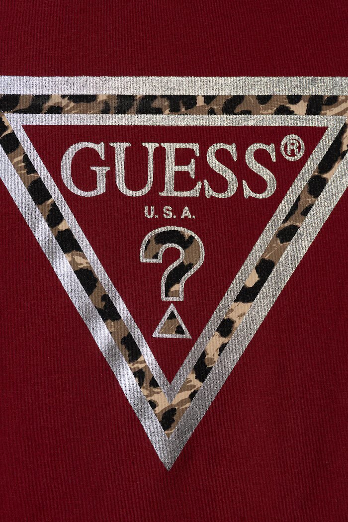 GUESS блуза с дълги ръкави за деца от памук бордо J6BI02 K5771