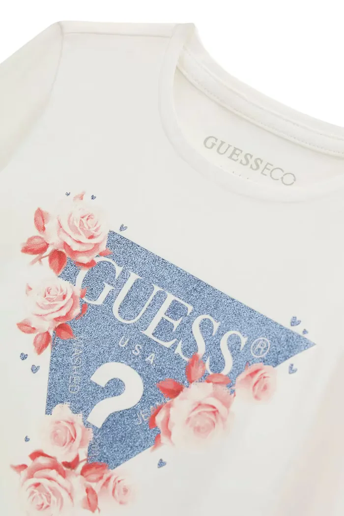 GUESS блуза с дълги ръкави за деца от памук бяла K6BI17 K5848