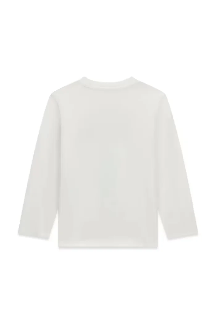 GUESS блуза с дълги ръкави за деца от памук бяла N6BI04 K5854