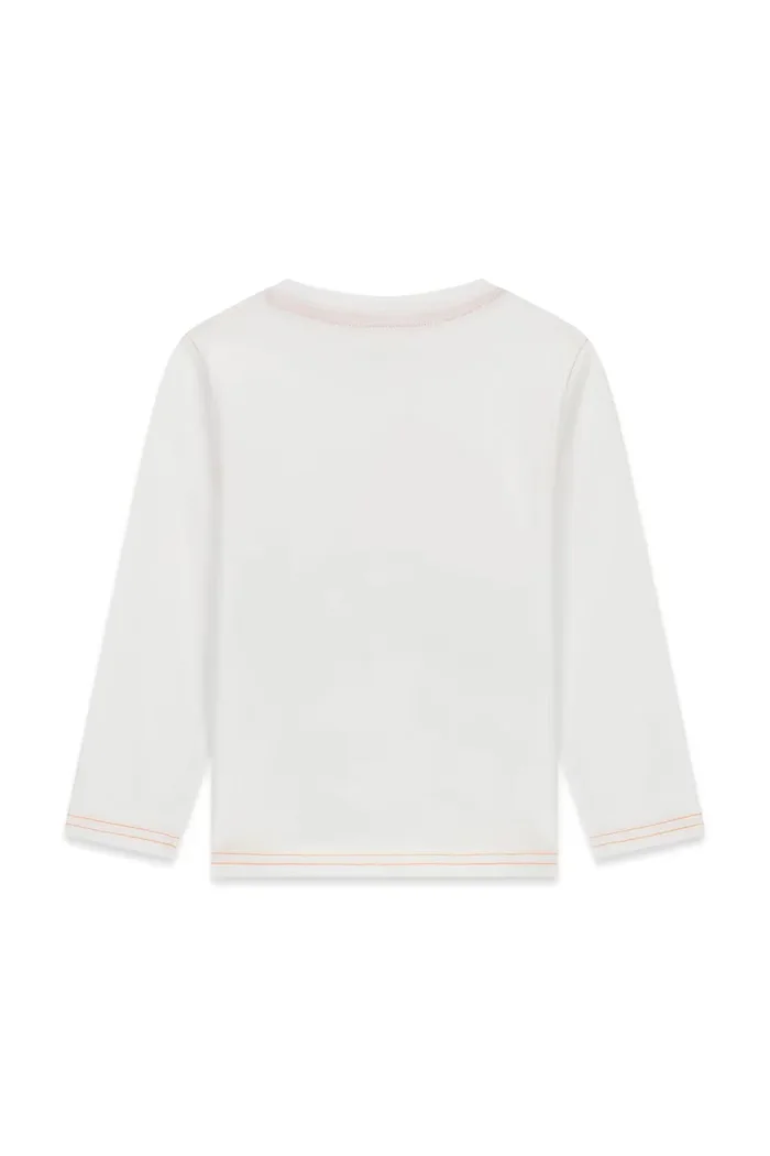 GUESS блуза с дълги ръкави за деца от памук бяла N6BI13 K5865