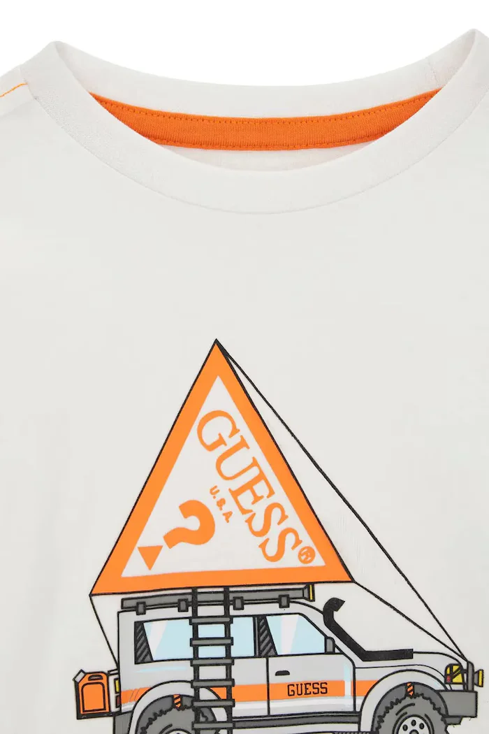 GUESS блуза с дълги ръкави за деца от памук бяла N6BI13 K5865