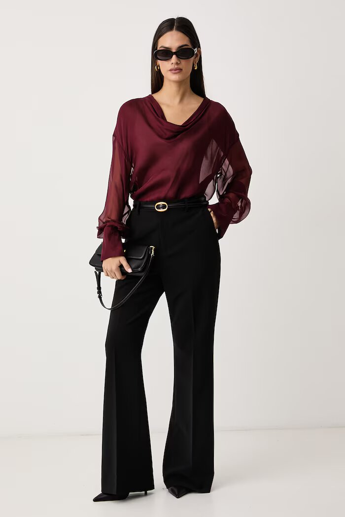 GUESS боди дамско от коприна x LEONIE HANNE бордо W6BH68 W5199