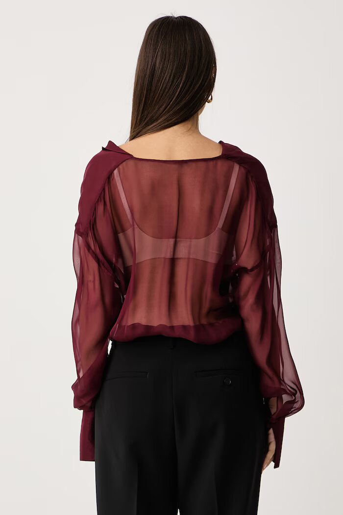 GUESS боди дамско от коприна x LEONIE HANNE бордо W6BH68 W5199