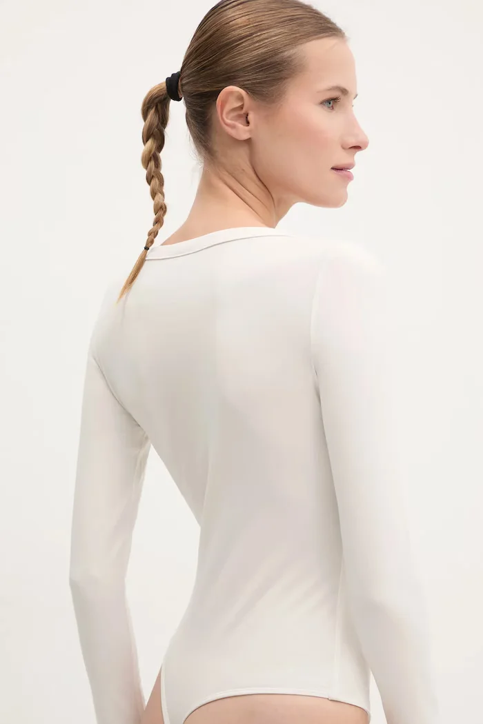 GUESS боди дамско от памук с еластан COLETTE бежово V4YP07 J1314