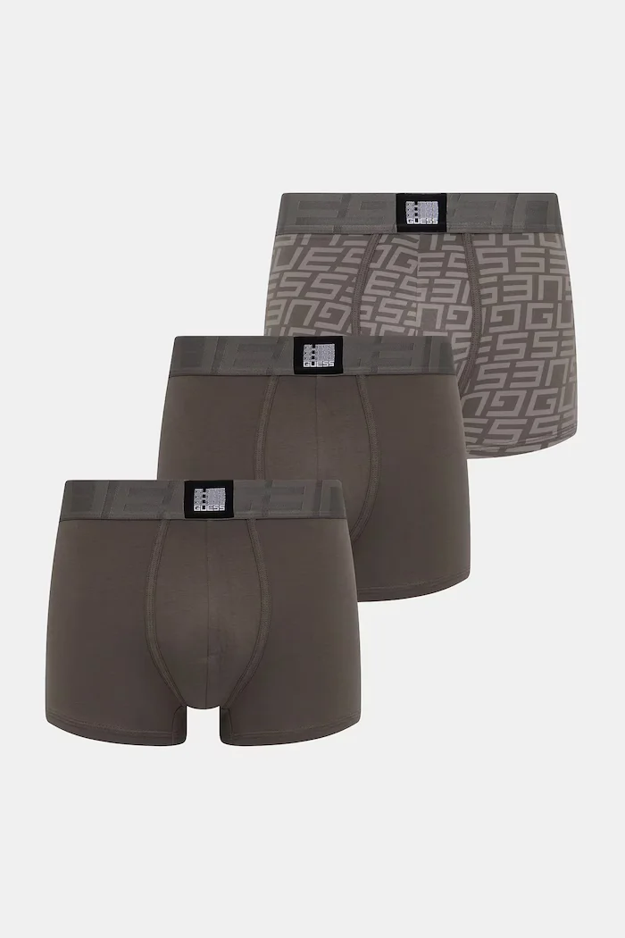 GUESS Боксерки (3 чифта) мъжки в черно U4RG01 K6YW0