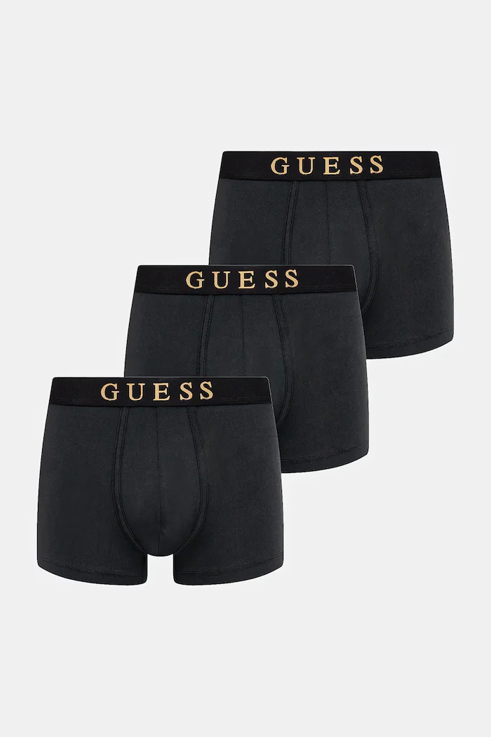 GUESS Боксерки (3 чифта) в черно U5BG70 K0410