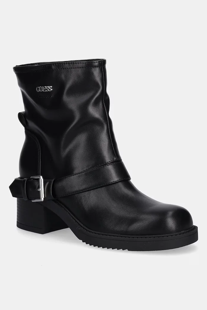 GUESS Боти BENJI в черно с дебел ток FLFIJI ELE10