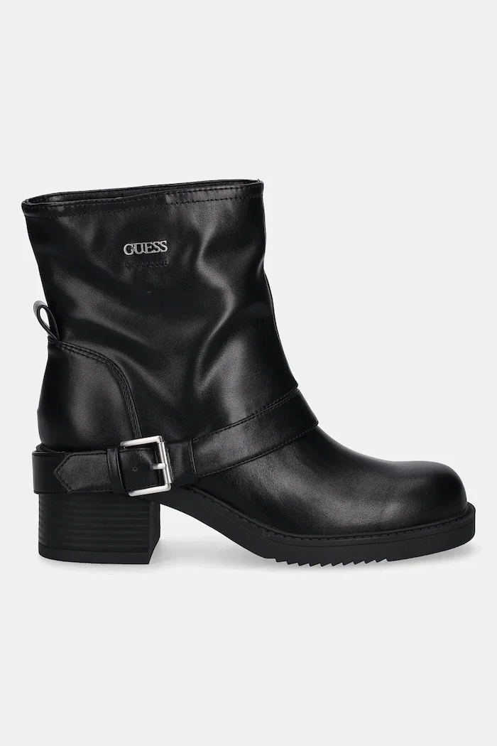 GUESS Боти BENJI в черно с дебел ток FLFIJI ELE10