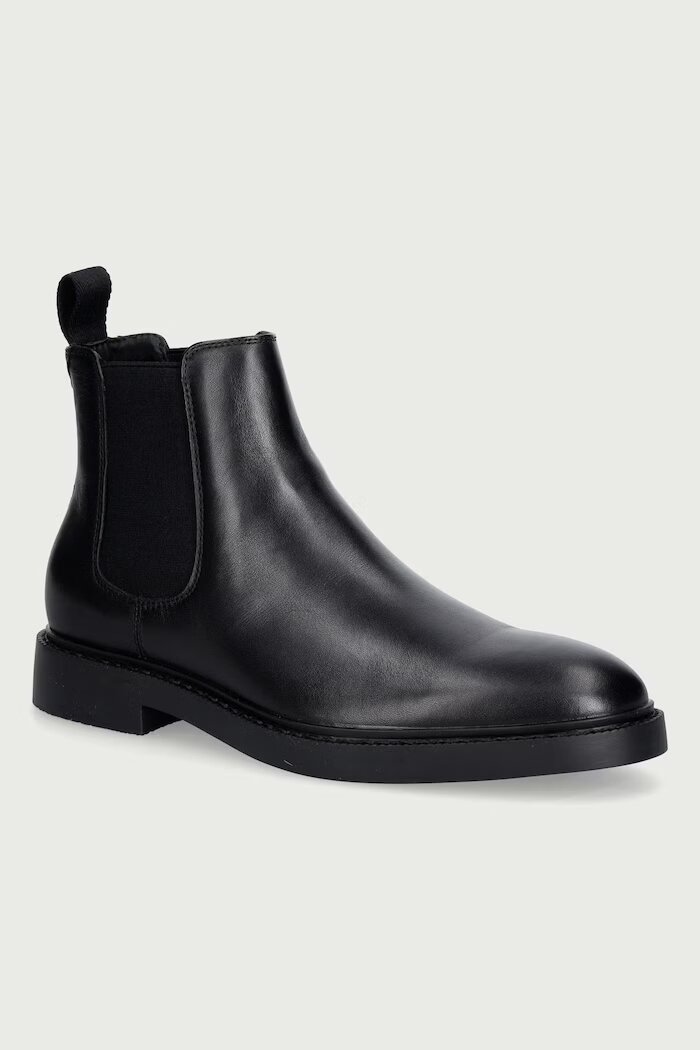 GUESS боти челси мъжки от кожа DOVA черни FMTDOV LEA10