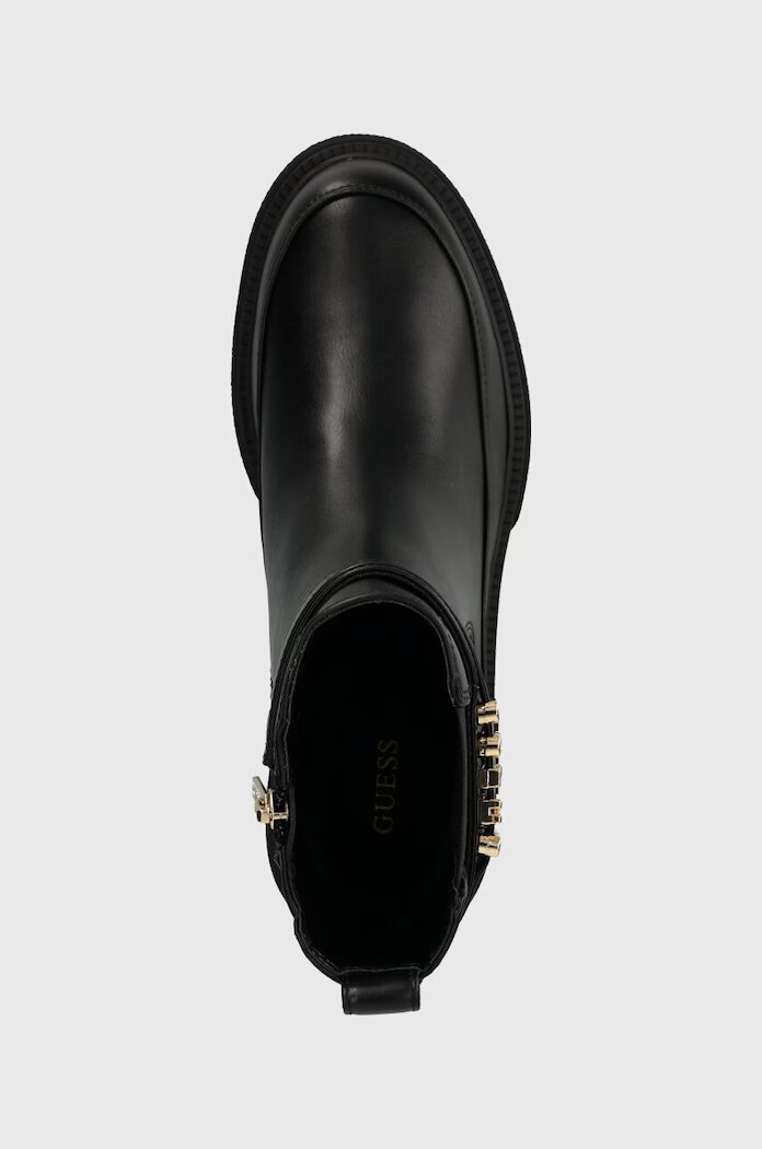 GUESS Боти челси YELMA в черно с платформа FL8YEA ELE10