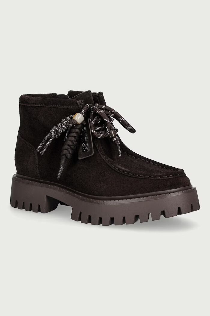 GUESS боти дамски от велур FARDINA кафяви FLFMAA SUE10