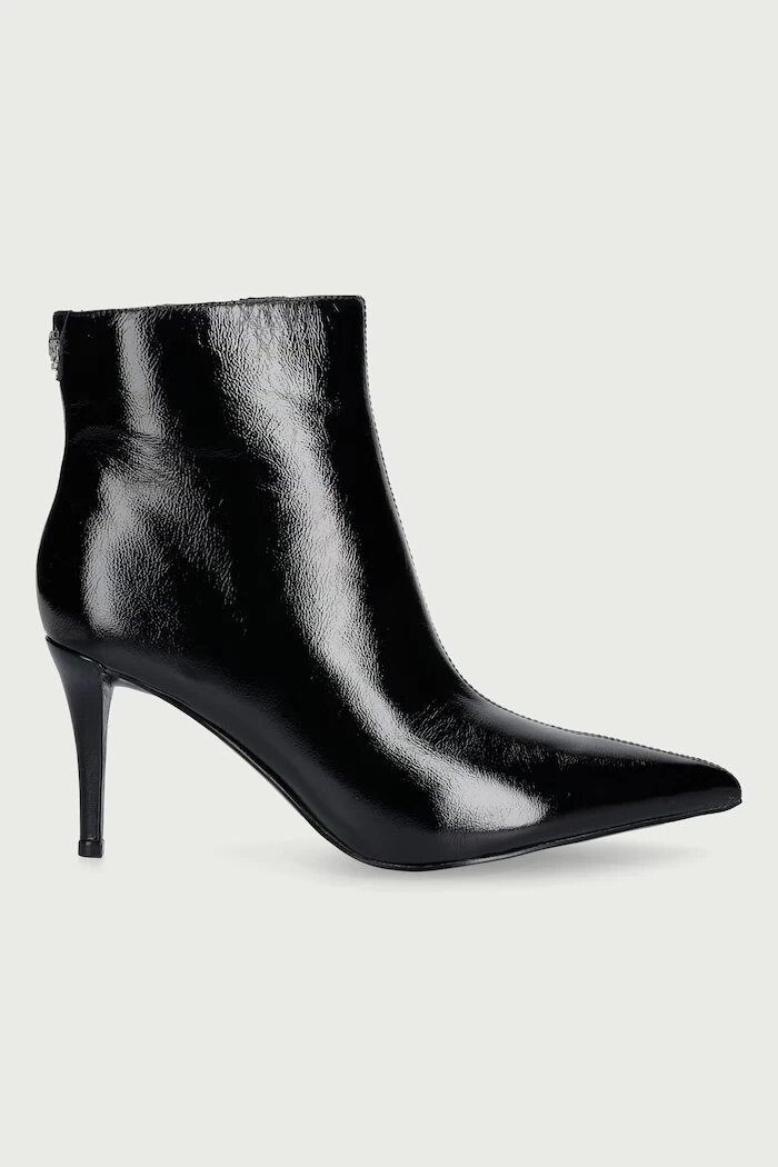 GUESS боти с висок ток дамски от кожа CALEZA черни FLFCLZ LEA10