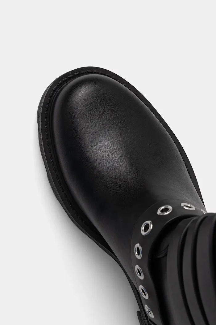 GUESS Ботуши YANKY в черно с платформа FLFYNK ELE11
