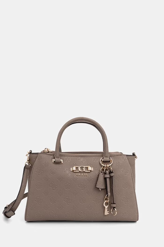 GUESS чанта crossbody дамска от имитация на кожа ANISE бежова HWPD99 16060