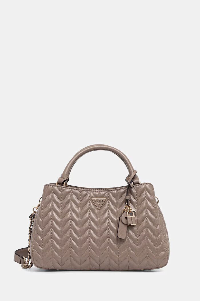 GUESS чанта crossbody дамска от имитация на кожа CHERYL бежова HWTQ97 20060