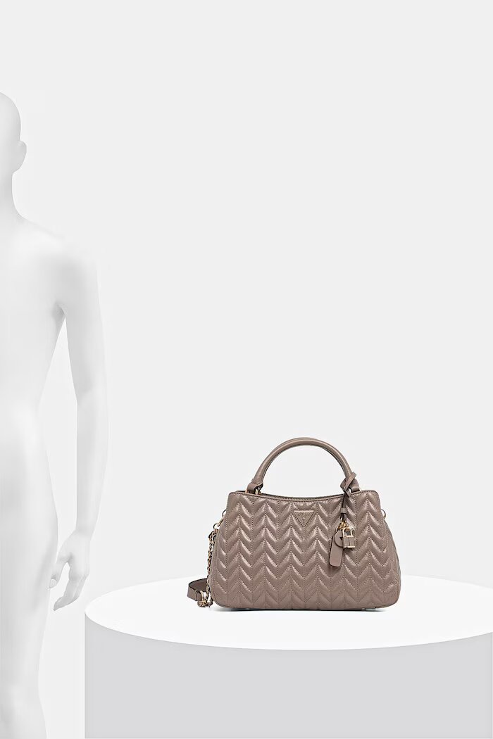 GUESS чанта crossbody дамска от имитация на кожа CHERYL бежова HWTQ97 20060