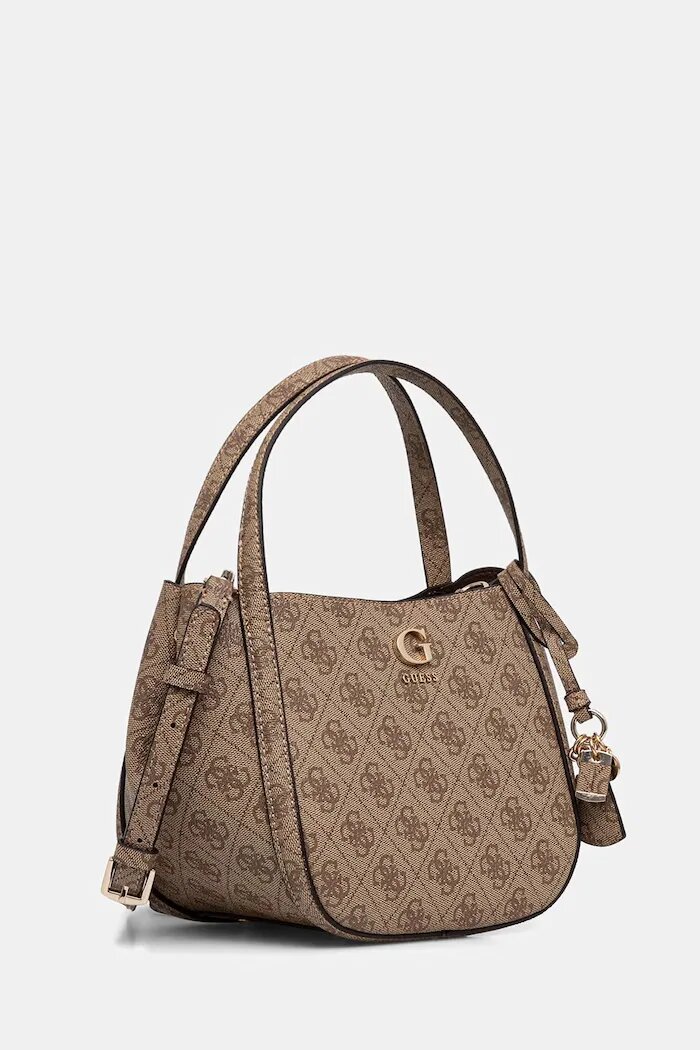 GUESS чанта crossbody дамска от имитация на кожа COLEEN бежова HWSG97 56050