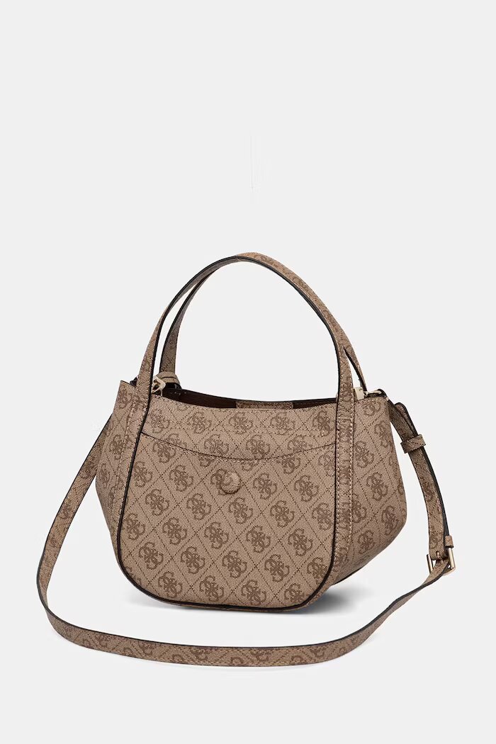 GUESS чанта crossbody дамска от имитация на кожа COLEEN бежова HWSG97 56050