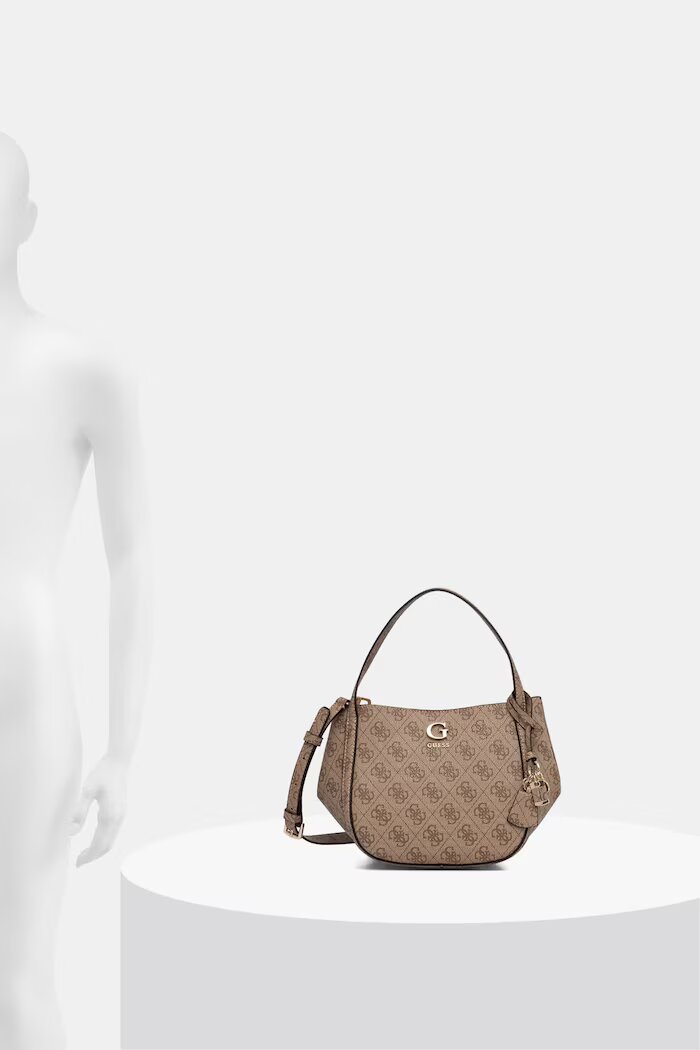 GUESS чанта crossbody дамска от имитация на кожа COLEEN бежова HWSG97 56050