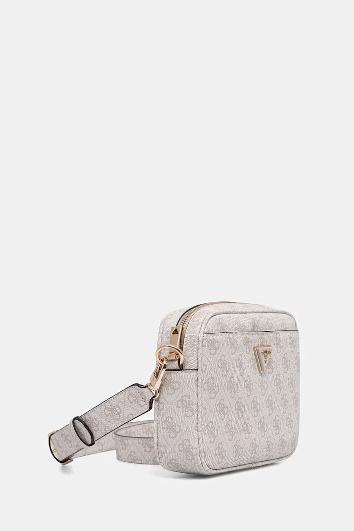GUESS чанта crossbody дамска от имитация на кожа MERIDIAN бяла HWSG69 74140