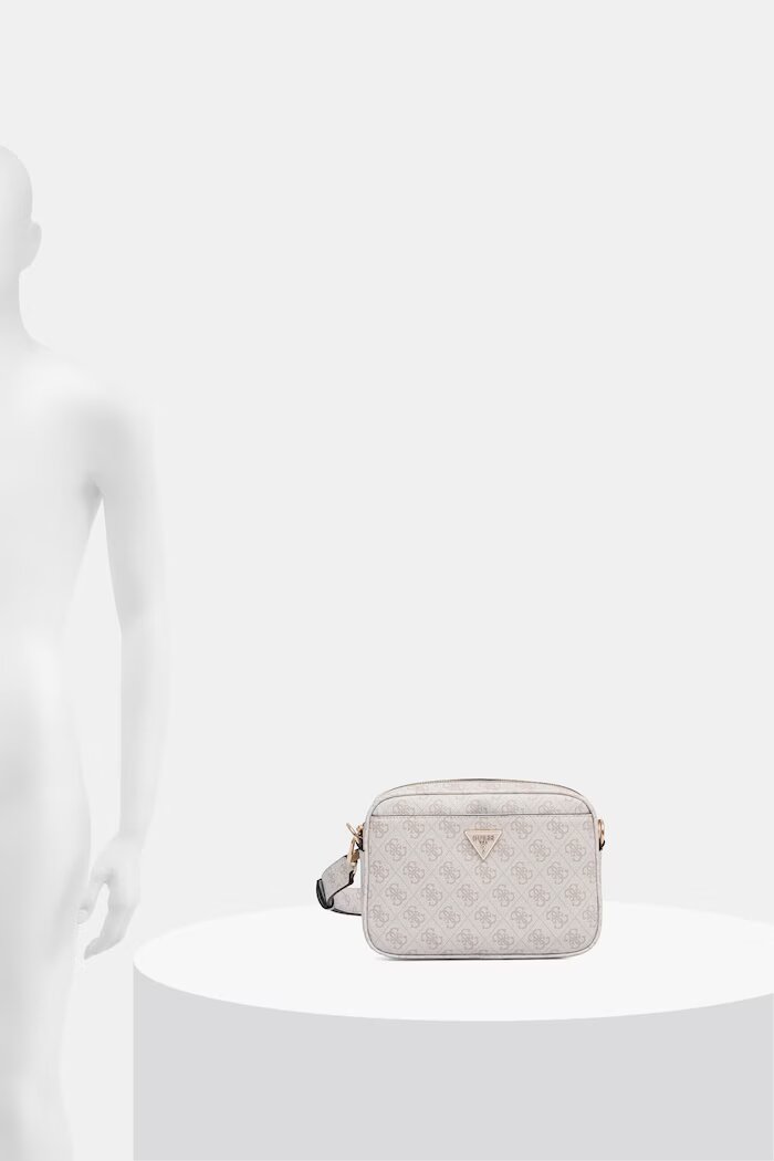 GUESS чанта crossbody дамска от имитация на кожа MERIDIAN бяла HWSG69 74140