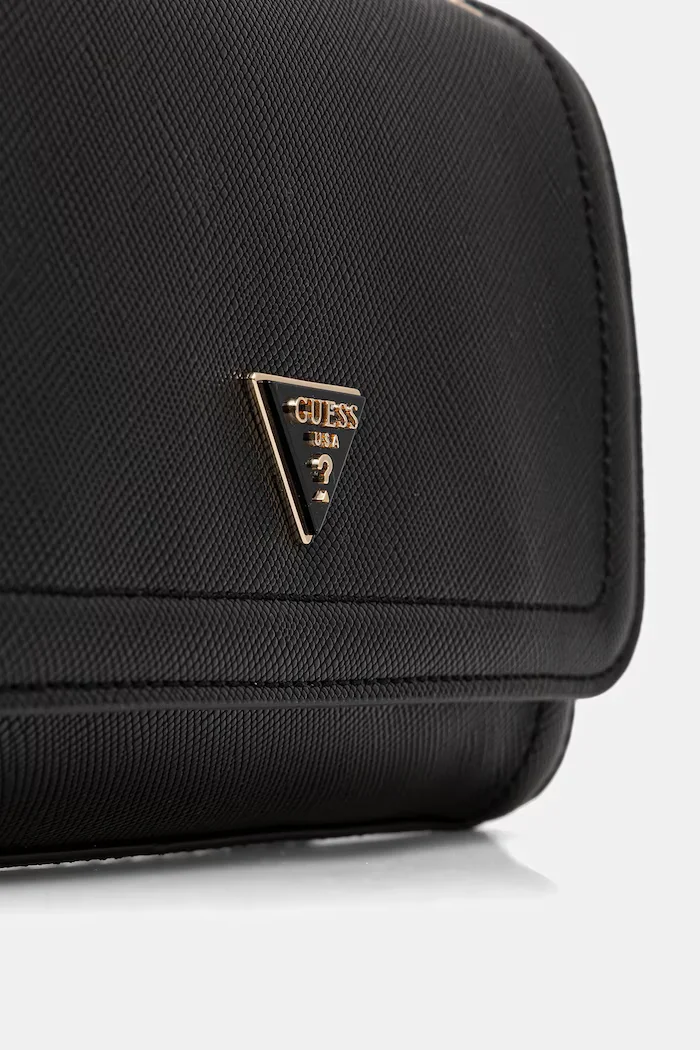 GUESS чанта crossbody дамска от имитация на кожа NOELLE черна HWZG96 72210