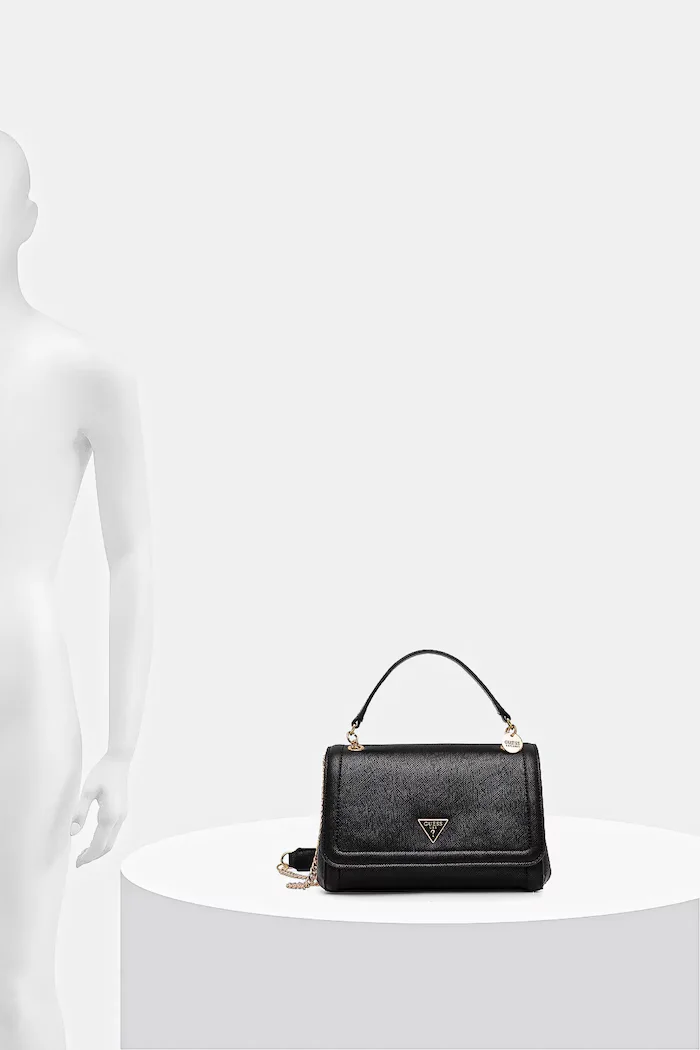 GUESS чанта crossbody дамска от имитация на кожа NOELLE черна HWZG96 72210