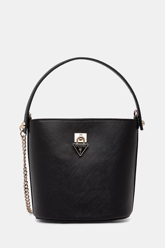 GUESS чанта crossbody дамска от имитация на кожа PATSIE черна HWZG99 19030