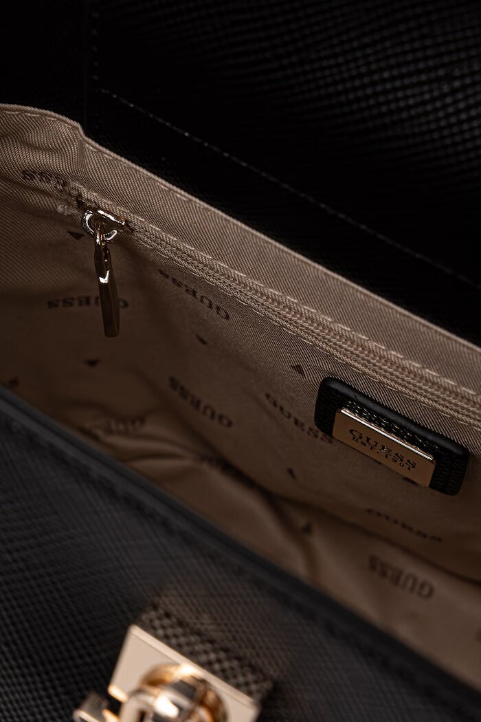 GUESS чанта crossbody дамска от имитация на кожа PATSIE черна HWZG99 19030