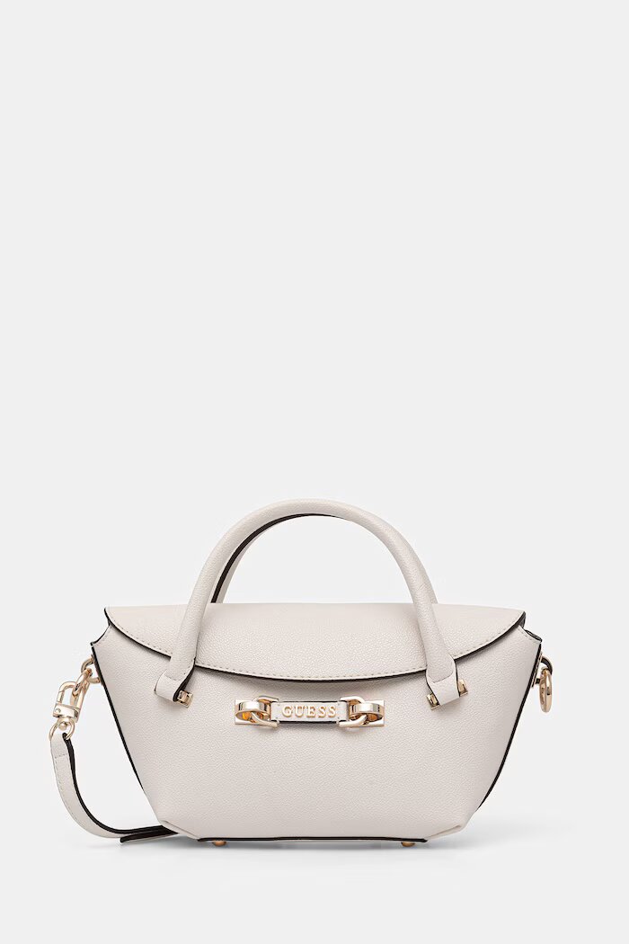 GUESS чанта crossbody дамска от имитация на кожа SOPHIA бяла HWBG99 13760