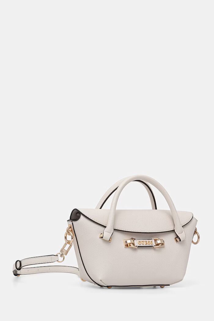 GUESS чанта crossbody дамска от имитация на кожа SOPHIA бяла HWBG99 13760