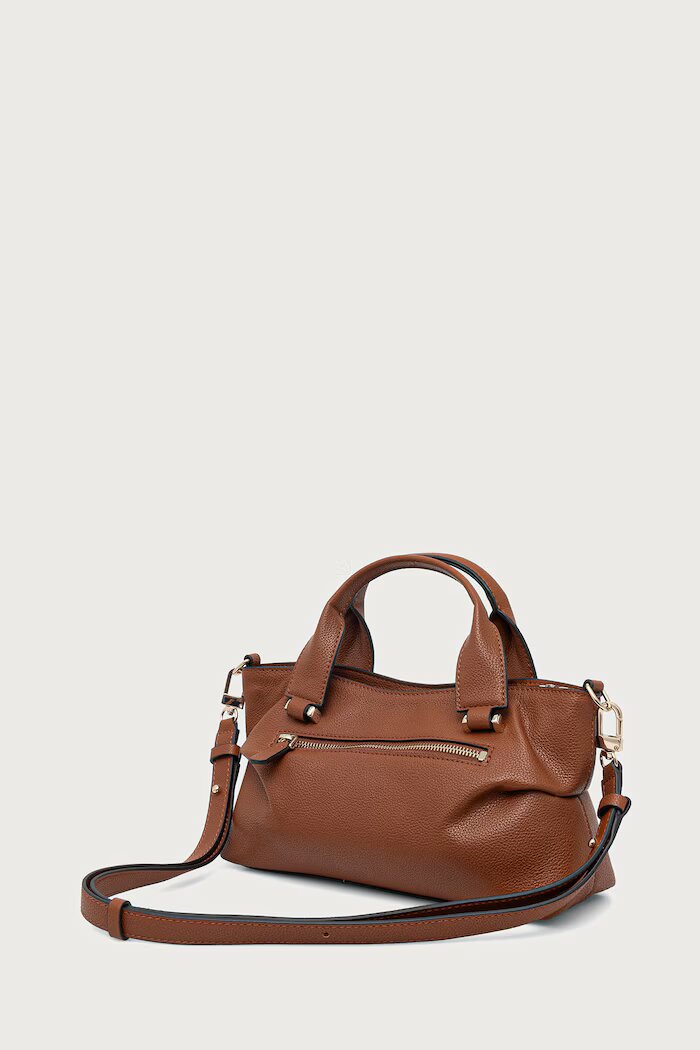 GUESS чанта crossbody дамска от имитация на кожа SUZY кафява HWBG23 22760