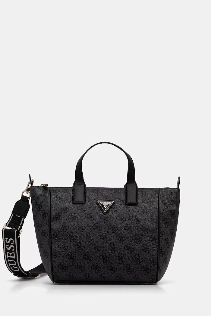 GUESS чанта дамска от имитация на кожа FOLLIE сива TWLB96 76019