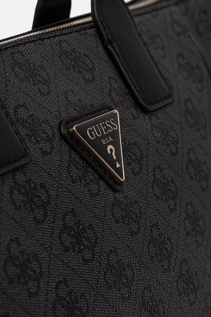 GUESS чанта дамска от имитация на кожа FOLLIE сива TWLB96 76019