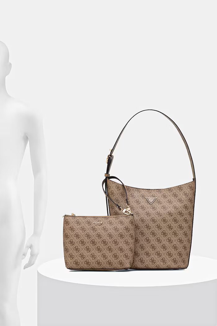 GUESS Чанта MERIDIAN в бежово HWSG69 74040