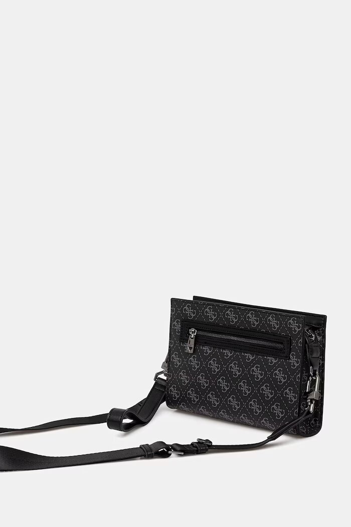 GUESS чанта през рамо мъжка от имитация на кожа MILANO черна HMMILO P6157